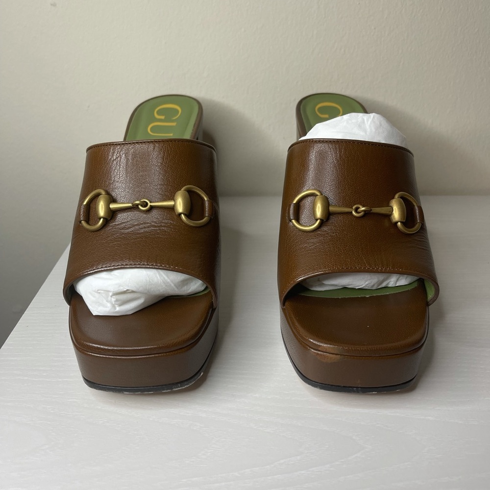 Gucci Houdan Platform Mule Sandals 38